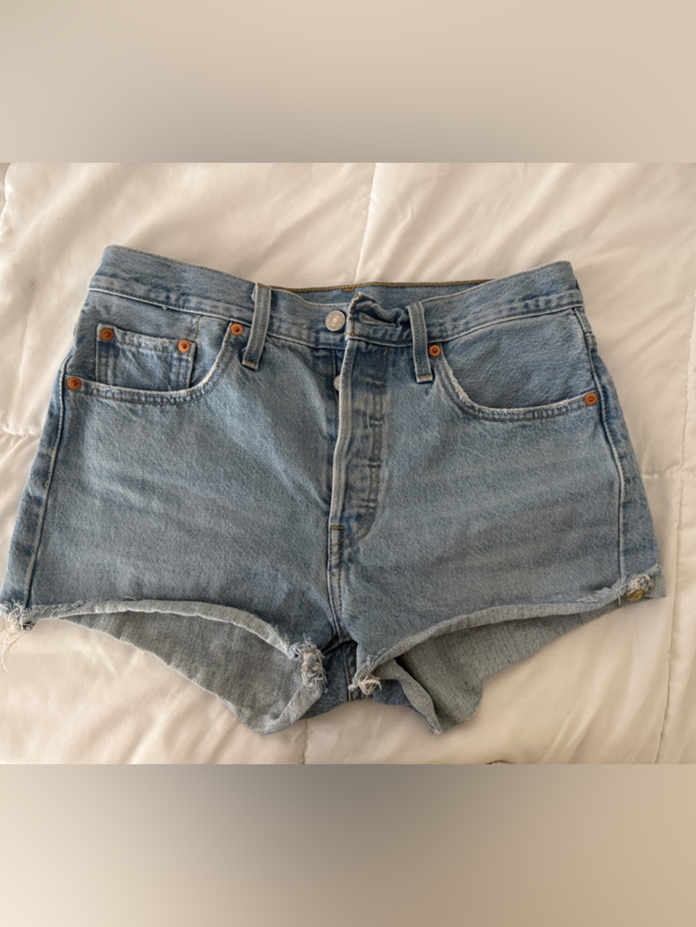 Levi's Light Blue Denim Cutoff Shorts